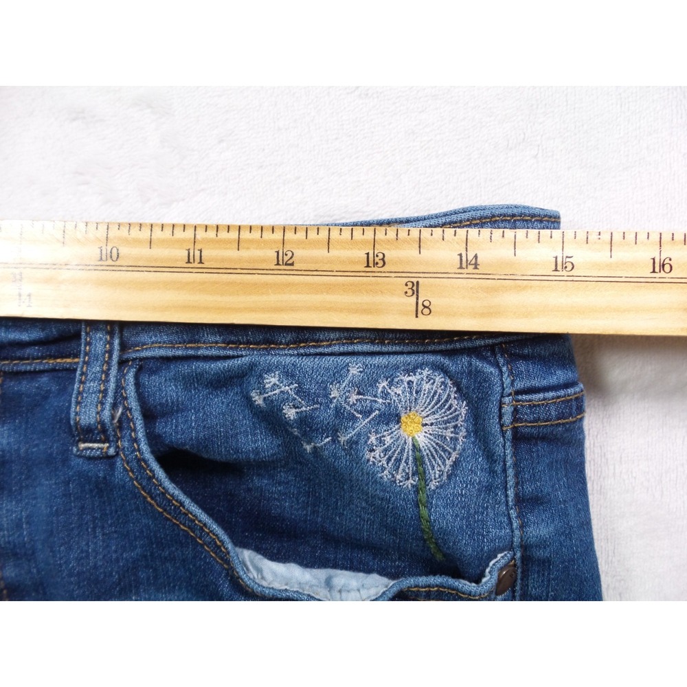Judy Blue Jeans Womens Size 11/30 Blue Skinny Fit High Rise Stretch Embroidered - Picture 10 of 15